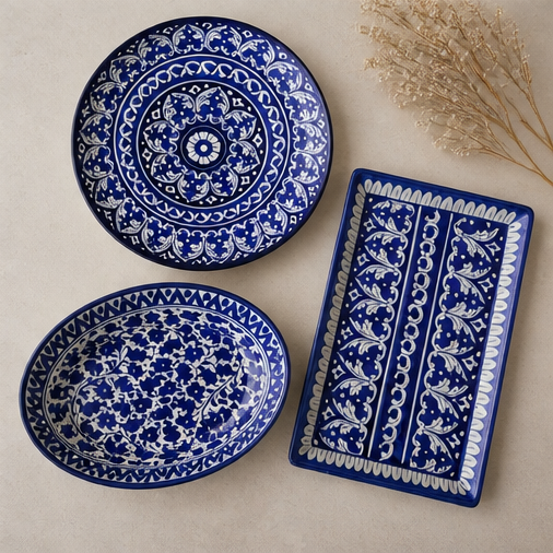 Ceramic Handmade Rice | Biryani Platters for Servings 🎁