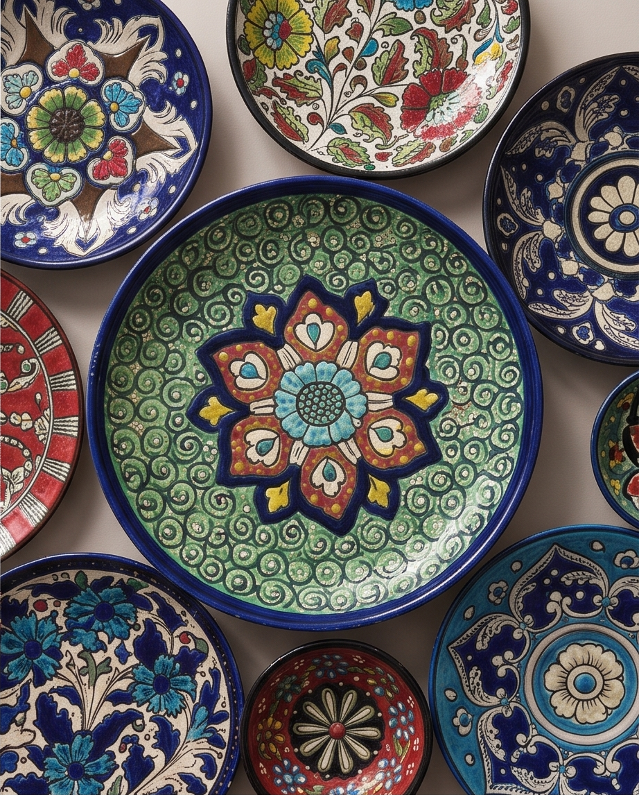 Ceramic Handmade Wall Hanging Plates Art❤️