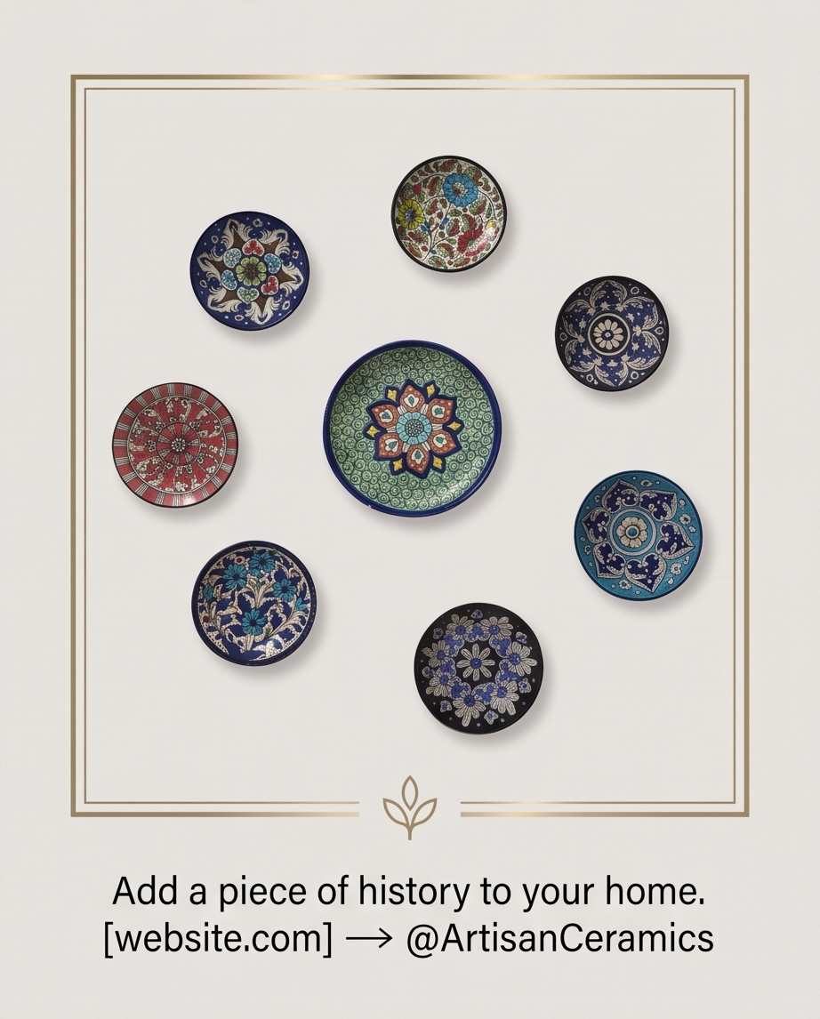 Ceramic Handmade Wall Hanging Plates Art❤️