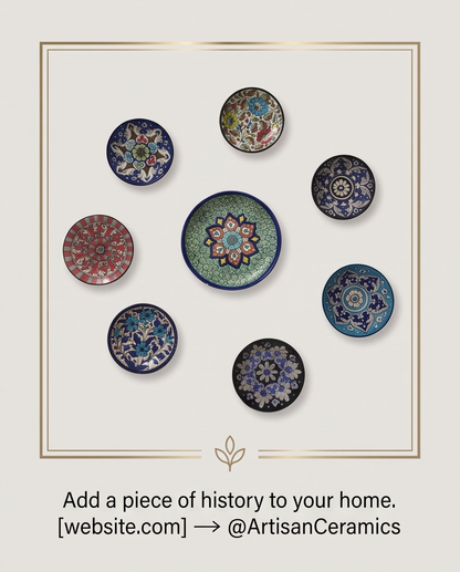 Ceramic Handmade Wall Hanging Plates Art❤️