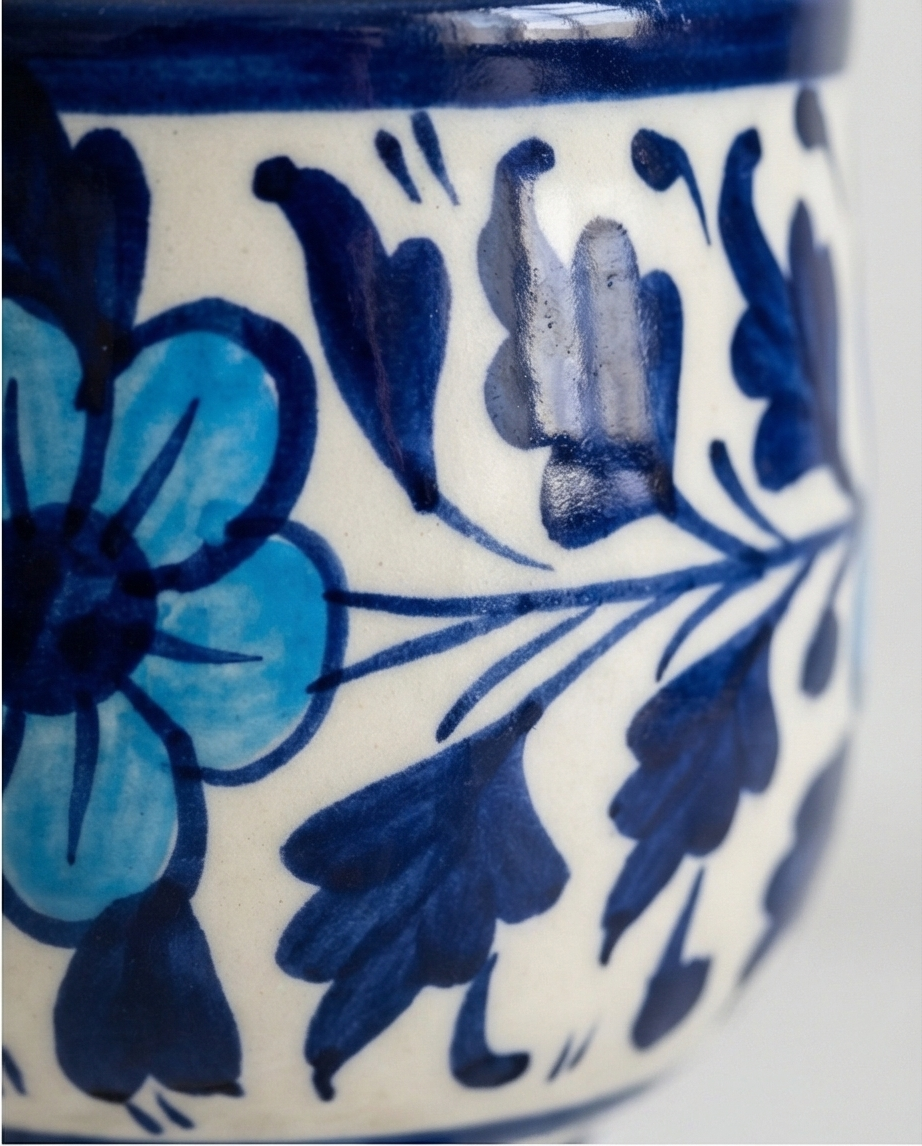 Ceramic Handmade Blue Pottery Mugs