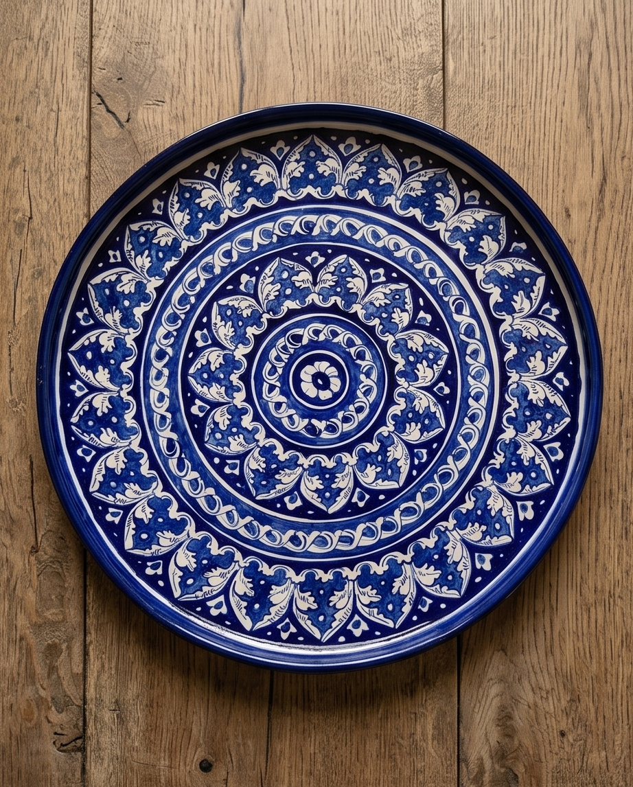 Ceramic Handmade Pizza Platter | Size 15 inch🎁