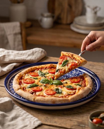 Ceramic Handmade Pizza Platter | Size 15 inch🎁