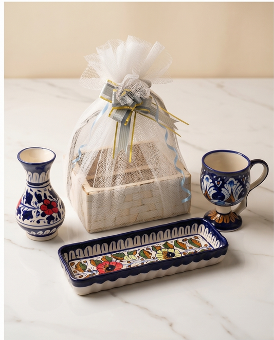 Ceramic Customized Handmade Ice Cup with Elegant Serving Dish & Beautiful Vase GiftBox🎁