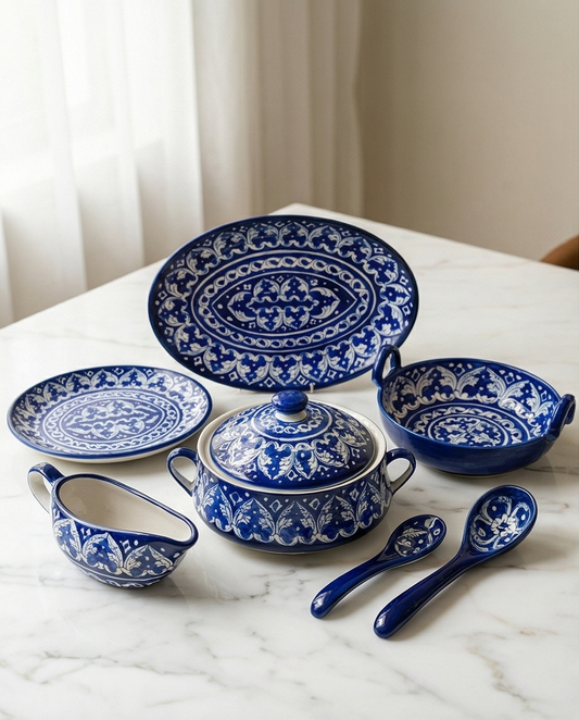 Ceramic Handmade Blue Pottery Bundle Deals