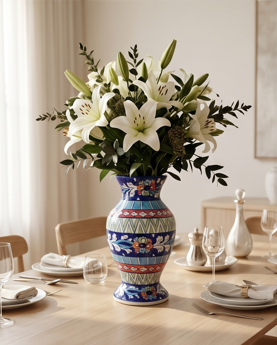 Ceramic Handmade Customized Table Vase | Size 12 inch