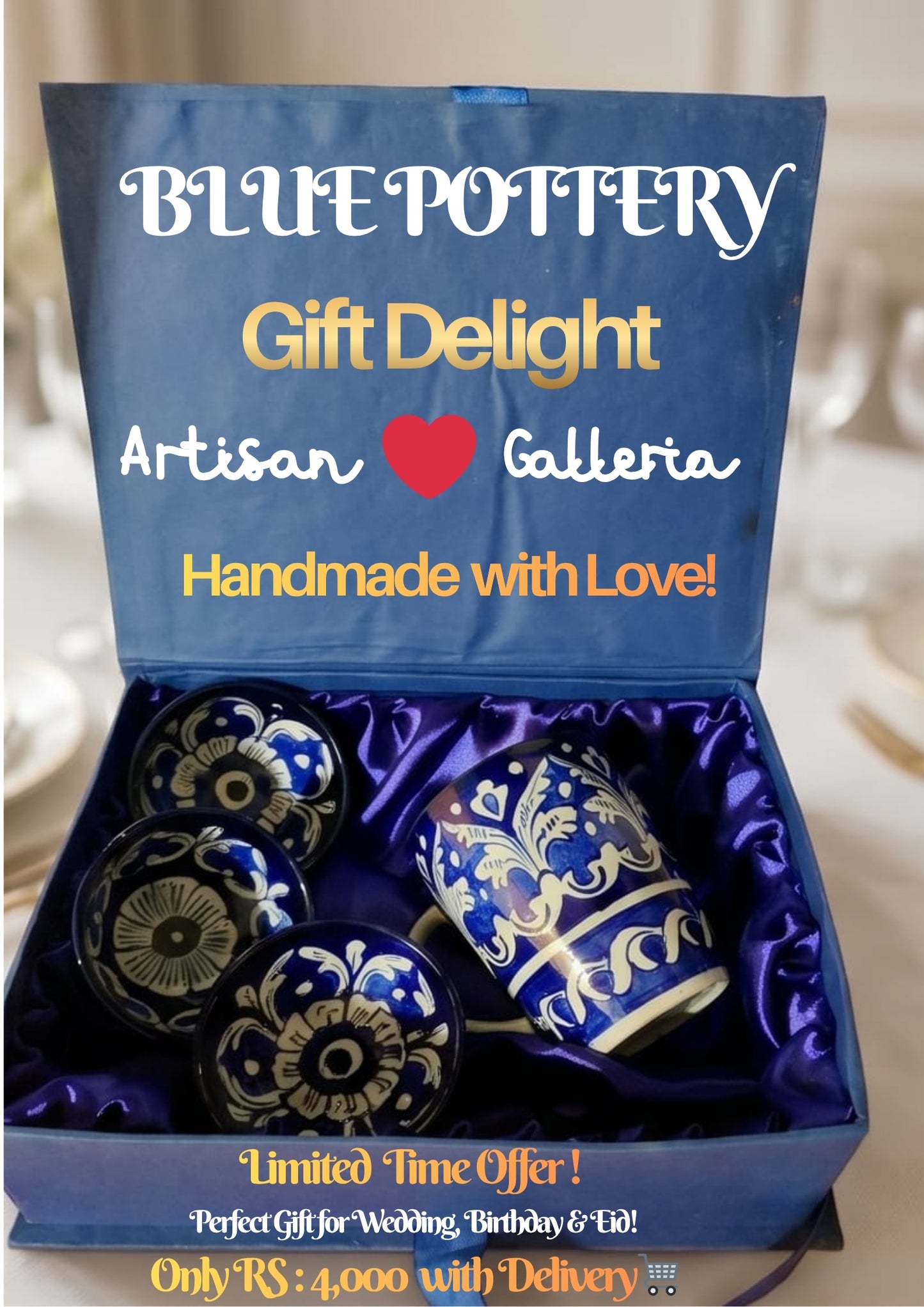 Ceramic Handmade Elegant Mug and Mini Bowls Gift Box🎁