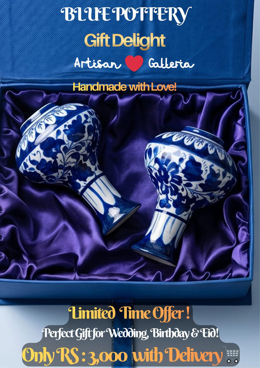 Ceramic Handmade Table Vase Pair Gift Box🎁