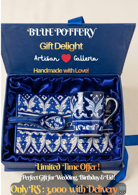 Ceramic Handmade Customized Mug Tray with Tea Spoon Gift Box🎁