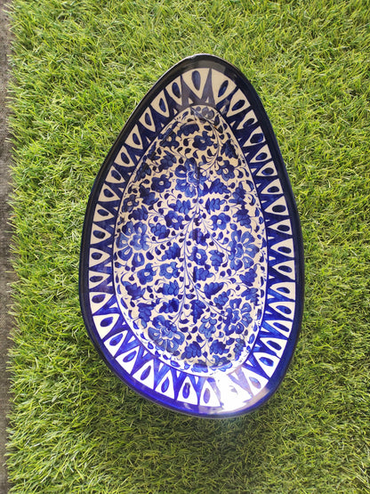 Ceramic Handmade Rice Platter | Size 14 inch