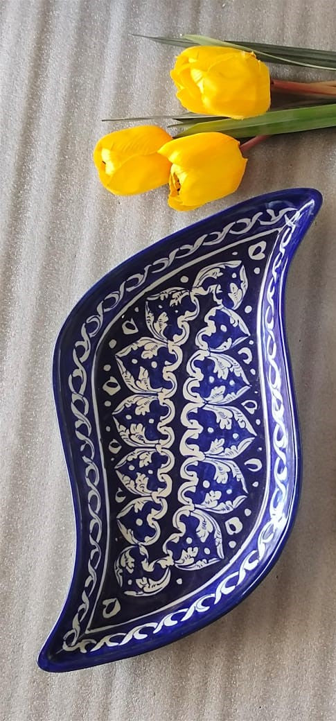 Ceramic Handmade Leaf Platter Dish