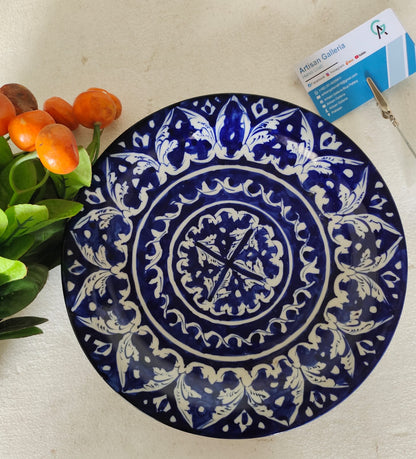 Ceramic Handmade Dinner Plate | Rice Plate | Size 10 inch | Ghauri Design