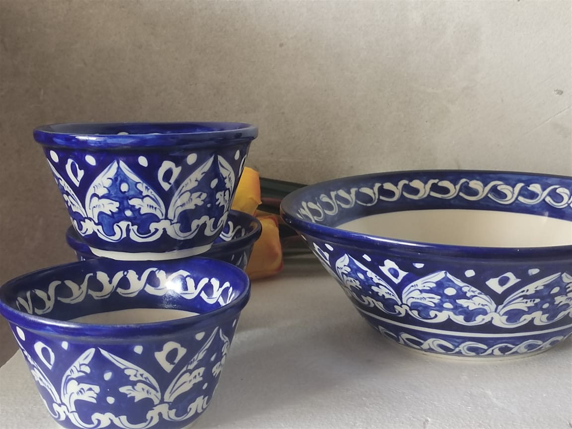 Ceramic Handmade Dessert Bowls Set | Sweet Bowls Set | 7 Pcs set