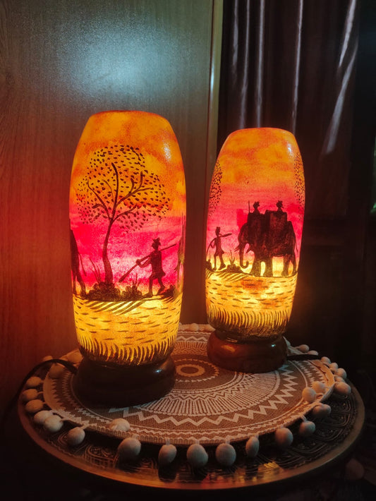 Camel Skin Lamp Handmade | Size 12 inch