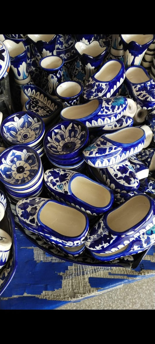 Ceramic Handmade Ashtray Blue Pottery Ceramic