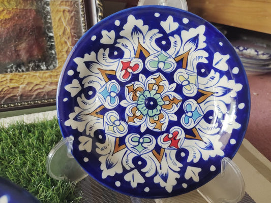 Ceramic Handmade Half Plate TRD MULTI | SIZE 8 INCH