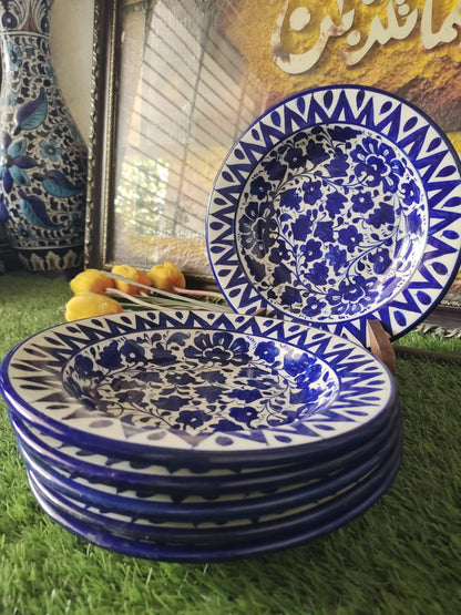 Ceramic Handmade Deep Plates | Size 09 inch | Design Serina