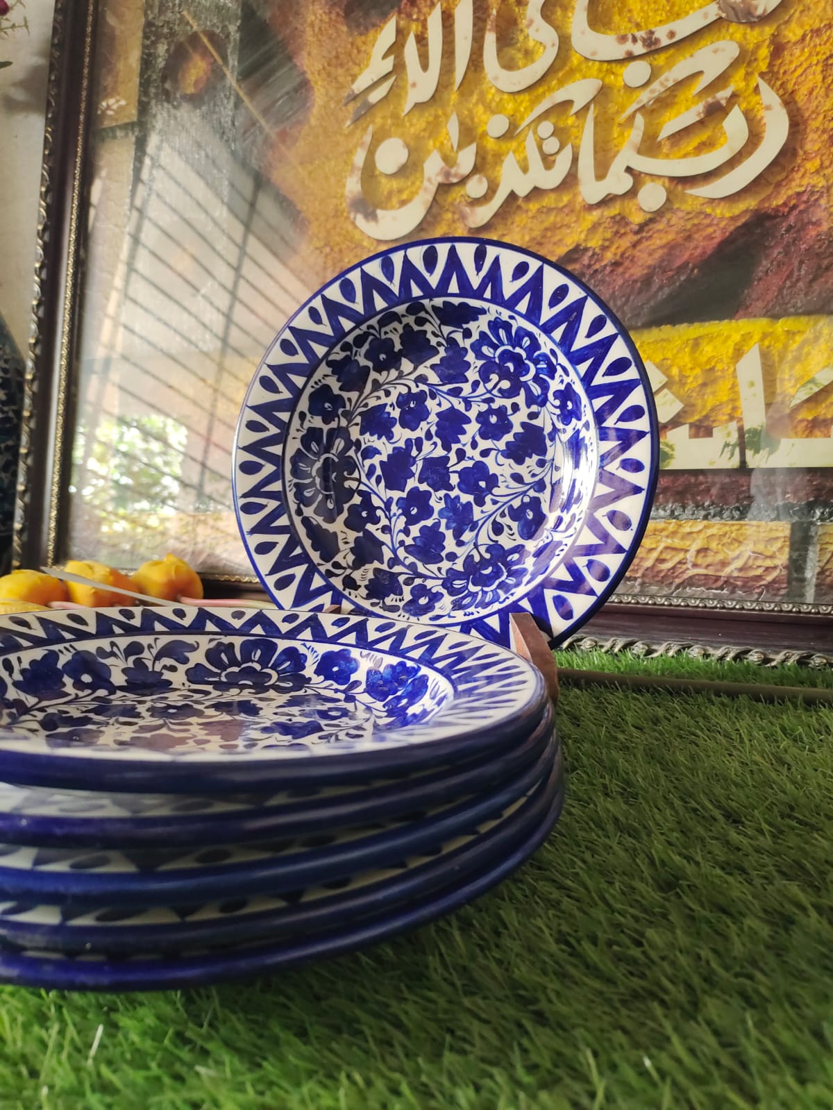 Ceramic Handmade Deep Salan Plates | Size 09 inch | Design Serina