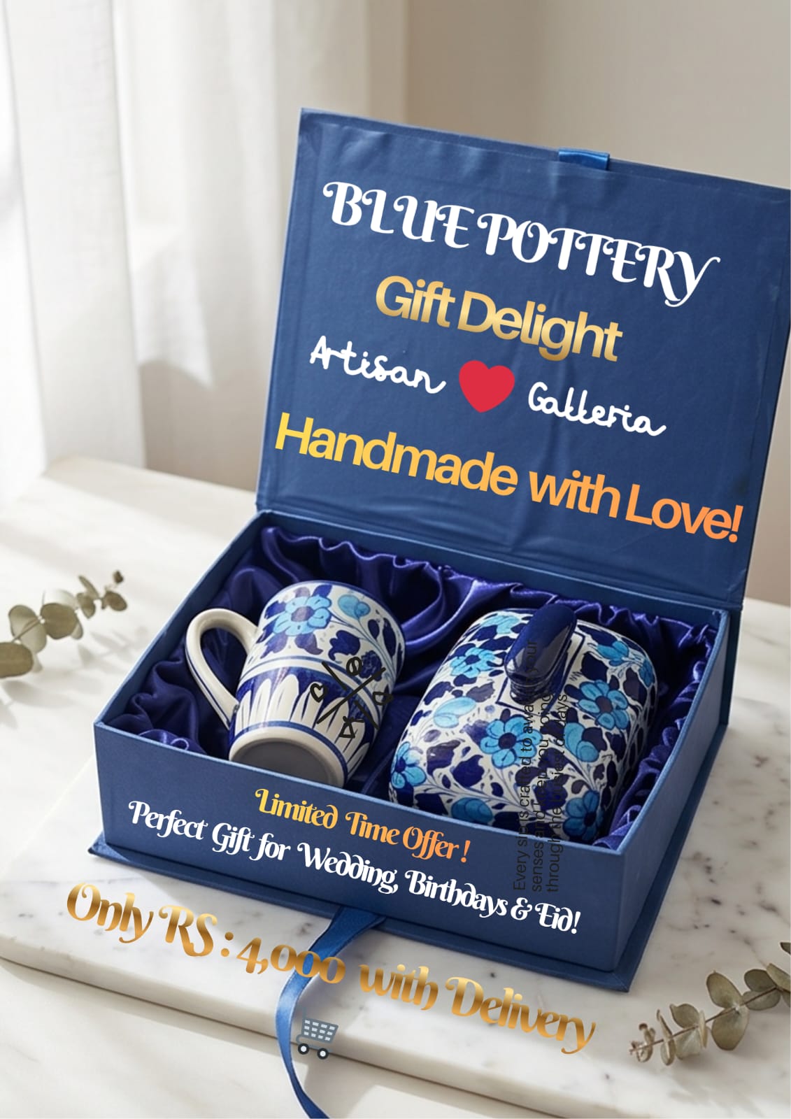 Ceramic Handmade Mug & Butter Dish Gift Box 🎁