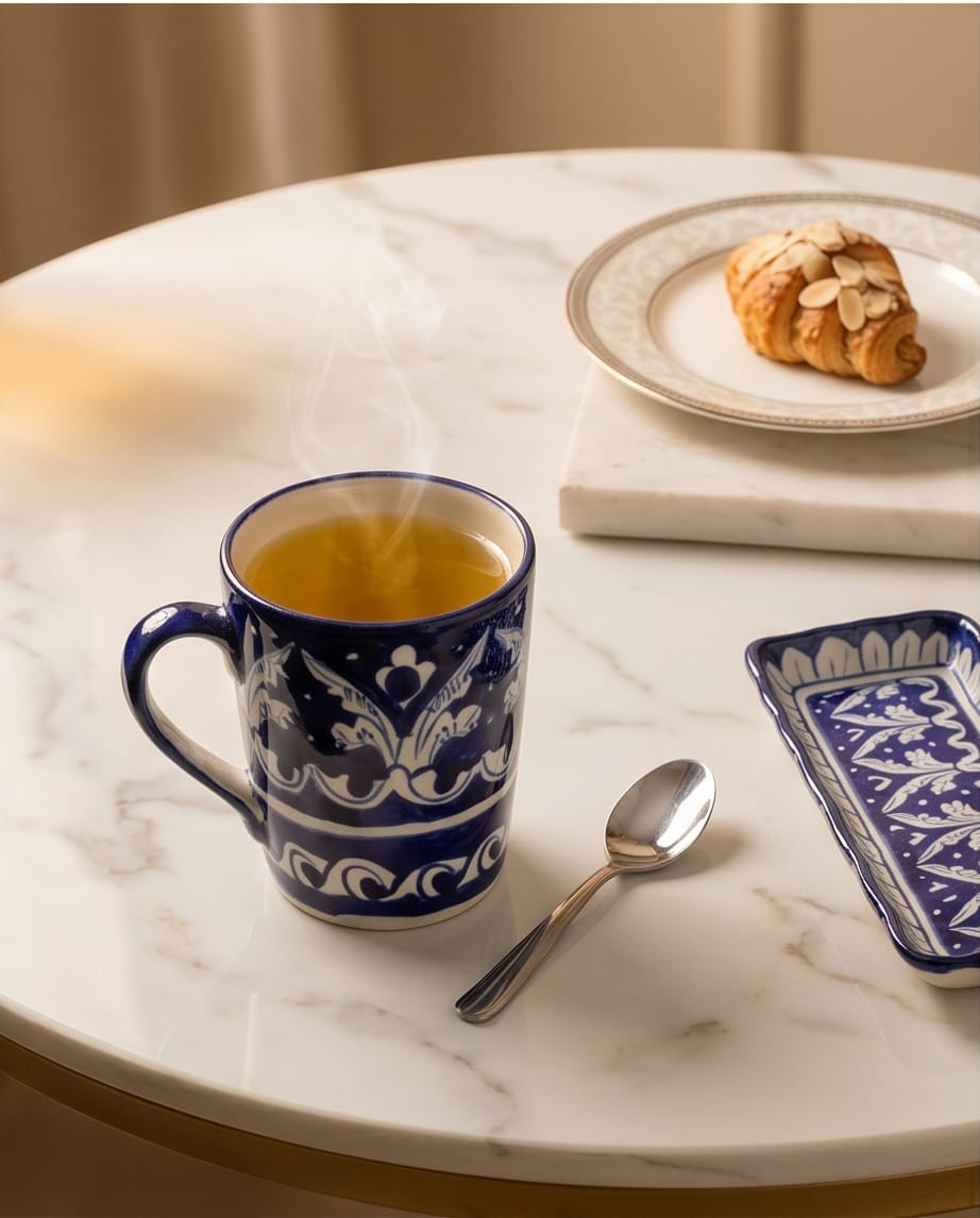 Ceramic Handmade Combo Kabab DIsh & Tea Mug Gift Box🎁