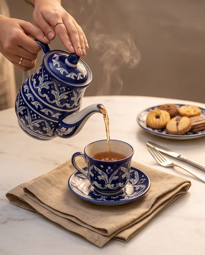 Ceramic Handmade Tea Set | Quantity 15 PCS
