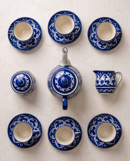 Ceramic Handmade Tea Set | Quantity 15 PCS