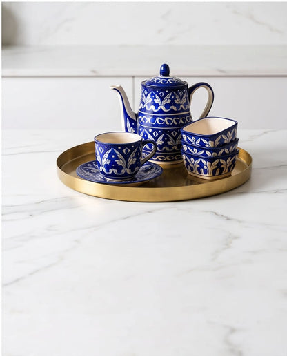 Ceramic Handmade Customized Pottery Breakfast set | Nashta Set | Ceramic Tea set | Side plates | Unique gift for coffee lover |purchase as a set