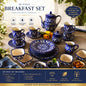 Ceramic Handmade Customized Pottery Breakfast set | Nashta Set | Ceramic Tea set | Side plates | Unique gift for coffee lover |purchase as a set