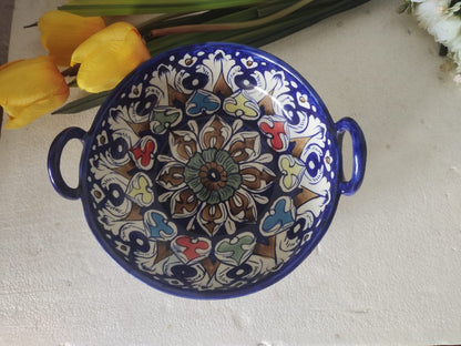 Serving Dishes Handle Karahi TRD Multi Design | Size 9 inch