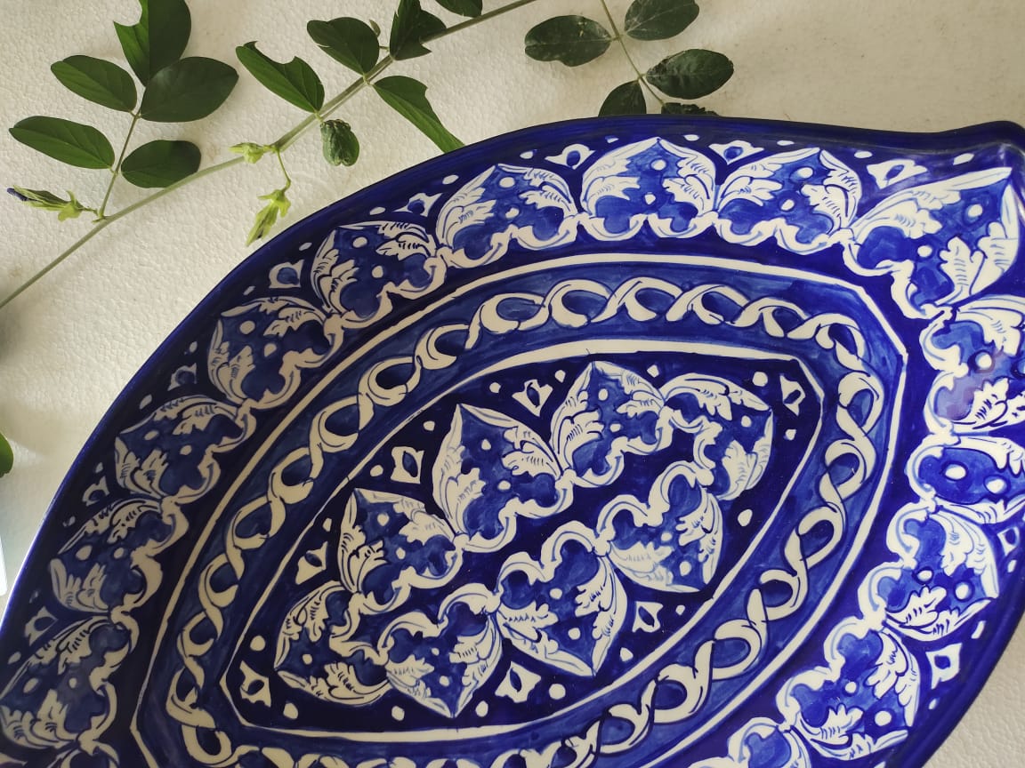 Customized Handmade Ceramic Rice Platters | Size 16 inch