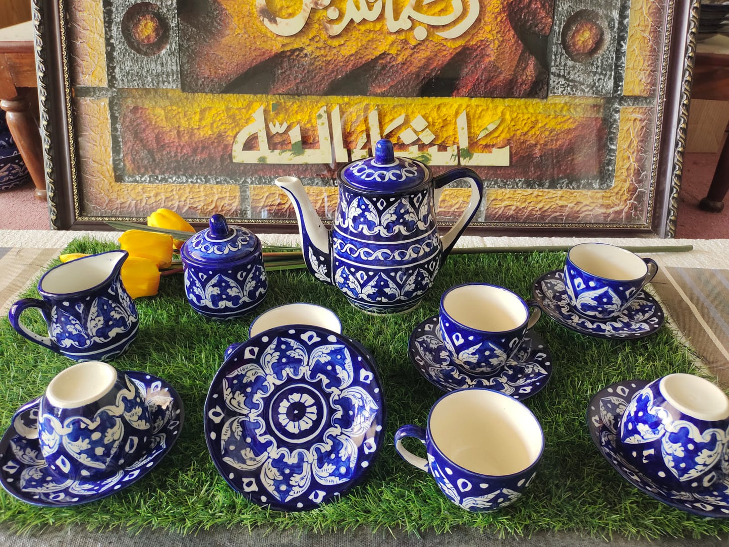 Handmade Ceramic Tea Set | Quantity 15 pcs | Ghauri Design