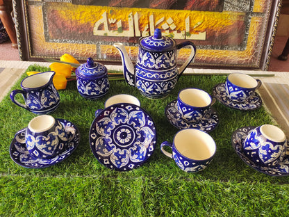 Handmade Ceramic Tea Set | Quantity 15 pcs | Ghauri Design