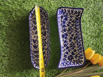 Ceramic Handmade Leaf Platters | Serving Dishes | Kabab Dish | Bundle Deals