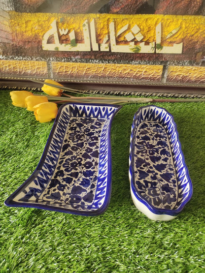 Ceramic Handmade Leaf Platters | Serving Dishes | Kabab Dish | Bundle Deals