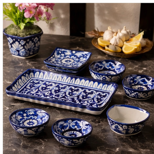 Ceramic Handmade Serving Dishes Gift Box