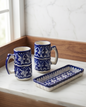 Ceramic Handmade Mugs with Serving Dish Platter GiftBox🎁