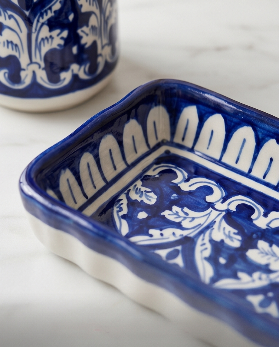 Ceramic Handmade Mugs with Serving Dish Platter GiftBox🎁