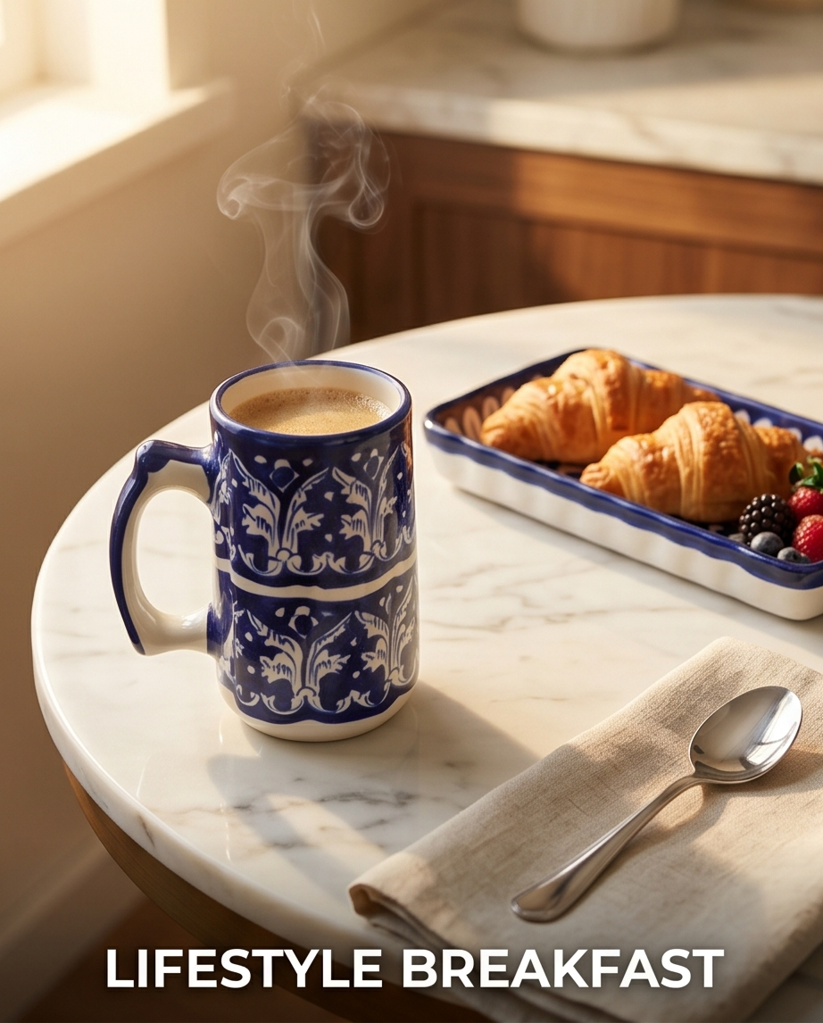 Ceramic Handmade Mugs with Serving Dish Platter GiftBox🎁