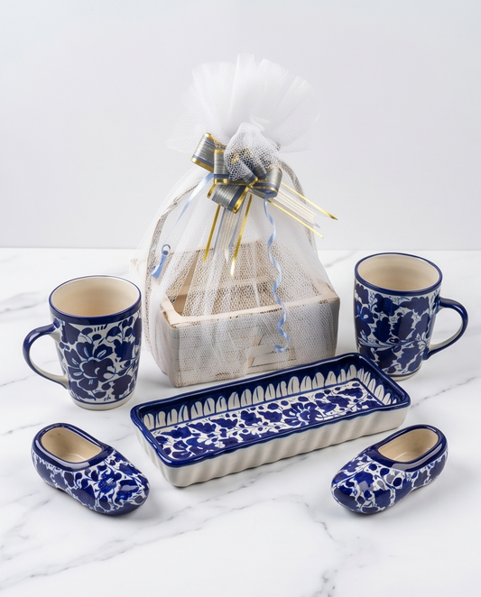 Cetamic Handmade Customized Mug Pair with Elegant Serving Dish and Beautiful decor