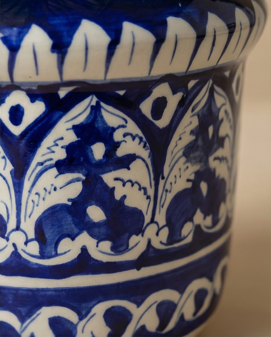 Ceramic Handmade Blue Pottery Planter Size 6.5 🎁