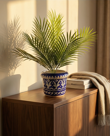 Ceramic Handmade Blue Pottery Planter Size 6.5 🎁