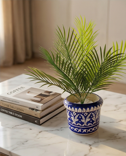 Ceramic Handmade Blue Pottery Planter Size 6.5 🎁