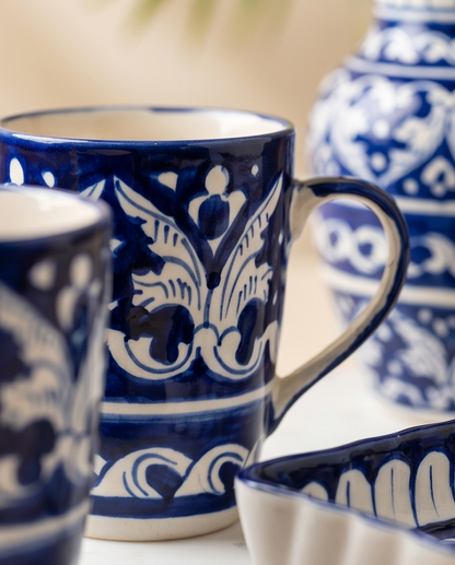 Ceramic Handmade Customized Eid Gifts Tea Mugs with Serving Dish🎁