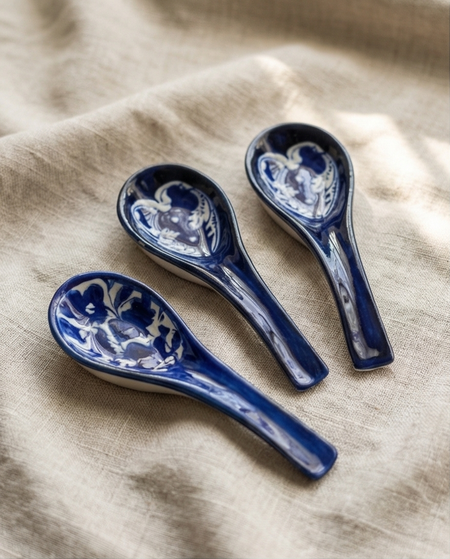 Ceramic Handmade Small Spoons for Sweets | Desserts