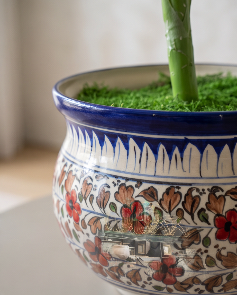 Ceramic Handmade Customized Floor Planter with Plant🎁