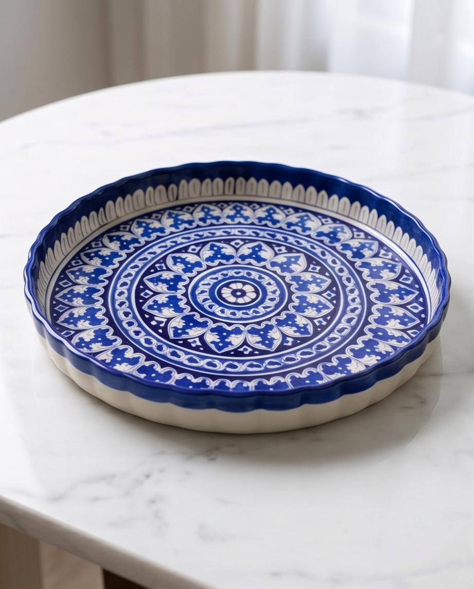 Ceramic Handmade Customized Pizza Platter | Size 15 inch