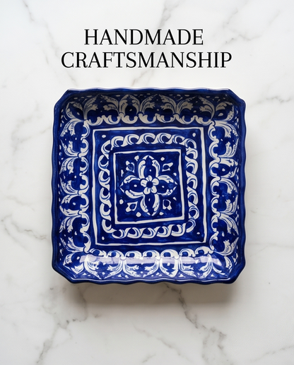 Ceramic Handmade Square Plate Size 10 inch🎊