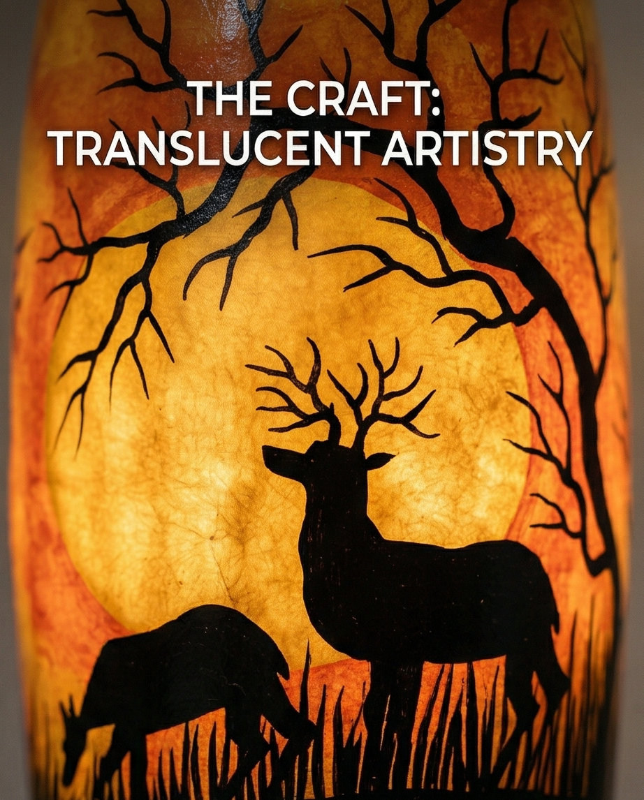 Camel Skin Handmade Customized Lamps Pair | Size 16 inch