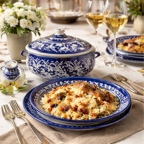 Ceramic Handmade Dinner Set 6 Men Set | Qty 25 PCS