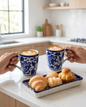 Ceramic Handmade Customized Mug Pair with Serving Dish & Elegant Vase Gift Box🎁